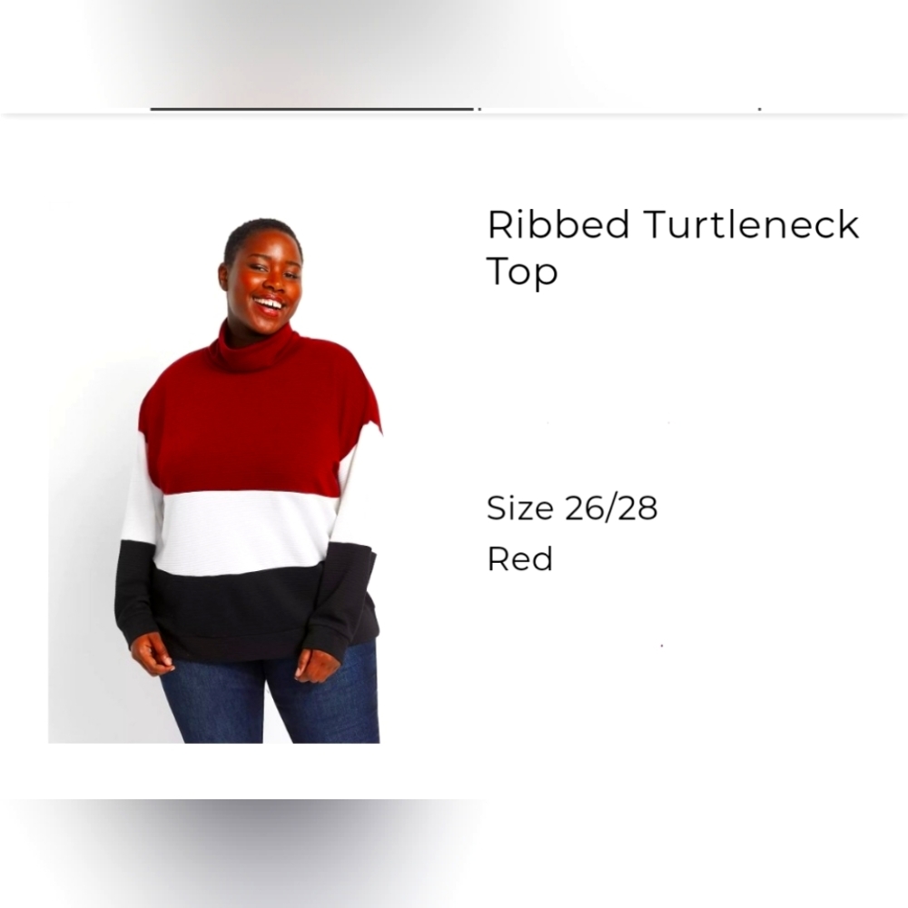 Lane Bryant Ribbed Turtleneck Top